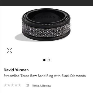 David Yurman black diamond wedding band size 10